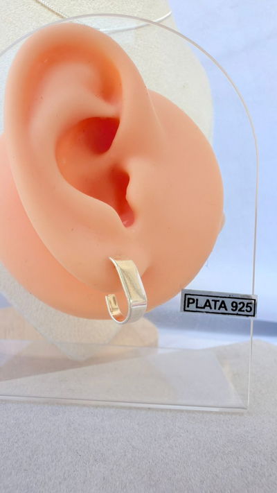 Aros juana pasante plata 925