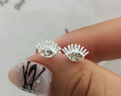 Aros ojito pasante plata 925