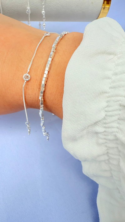Pulsera cubitos plata 925