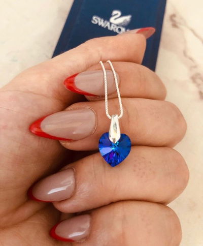 Conjunto luna azul plata 925