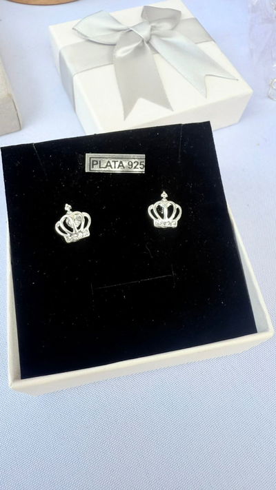 aros queen plata 925 con piedras de circonia