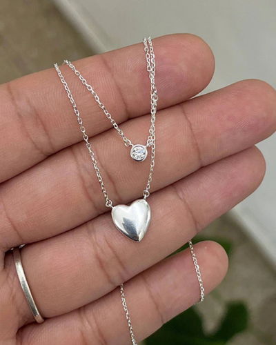 Conjunto amelie plata italiana 925