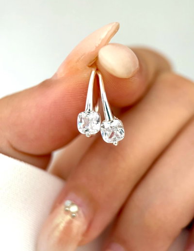 Aros lucky white plata italiana 925