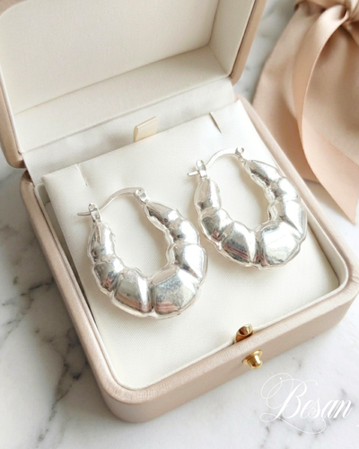Argollas infladas plata 925