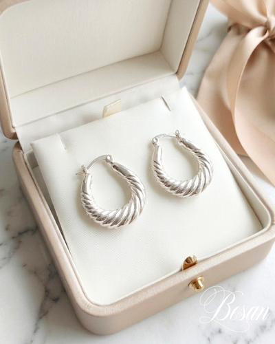 Argollas infladas plata 925