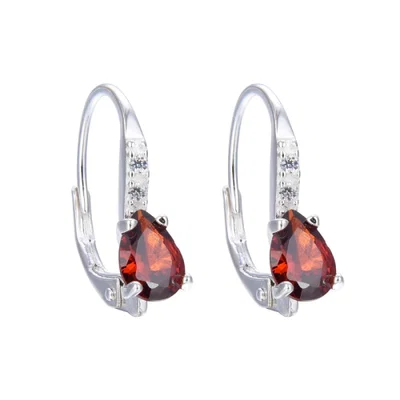 Aros lady red plata 925