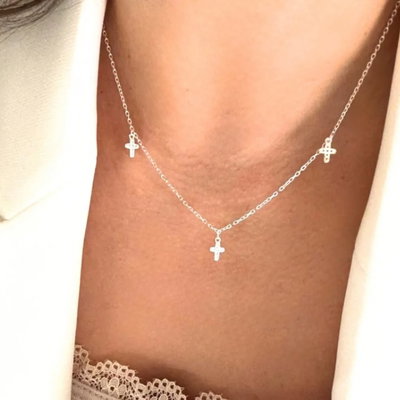 Conjunto fe plata 925