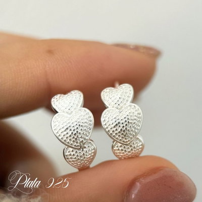 Argollas  mica plata 925