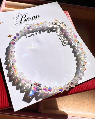 Pulsera dina swarovski plata 925
