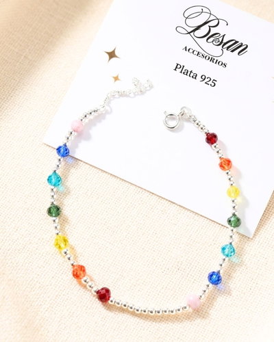 Pulsera 7 chrkras plata 925