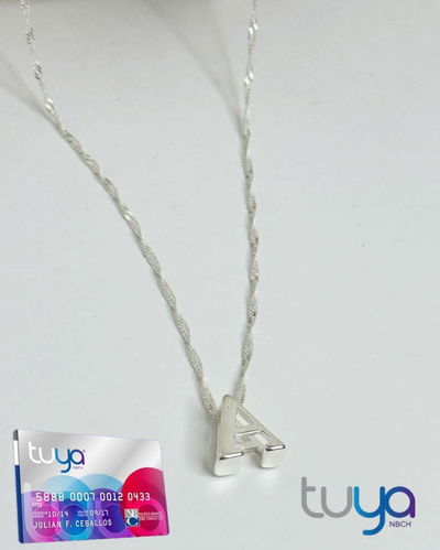 Conjunto plata letra A