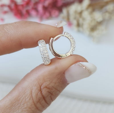 Argollas mini cristal 