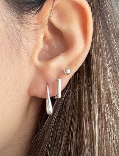 Gotas mediana de plata 925