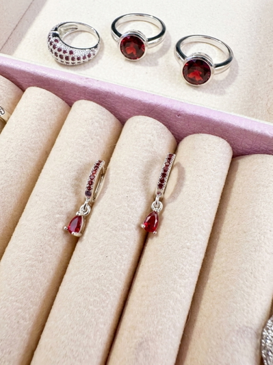 Aros gotita cherry acero
