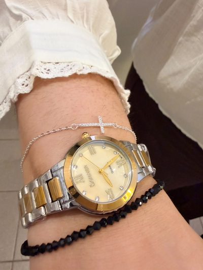 Pulsera fe plata italiana 925