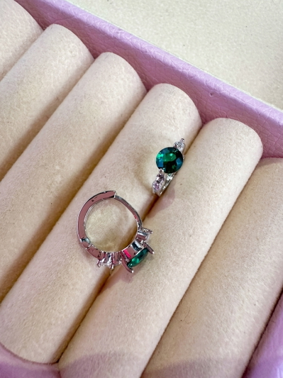 Aros eve verde acero