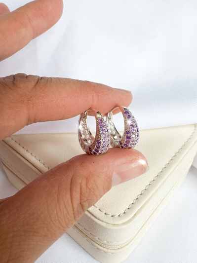 Aros miss lila acero