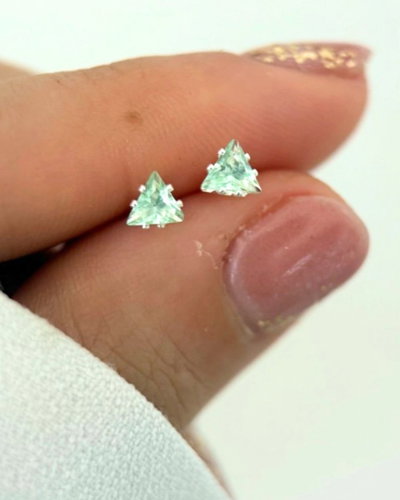 Abridor verde aqua plata 925