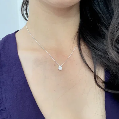 Conjunto gota plata 925