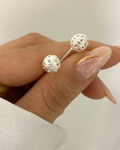 Abridor perla labrada esferica plata 925