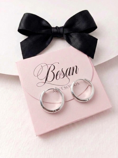 Argollas fan acero blanco