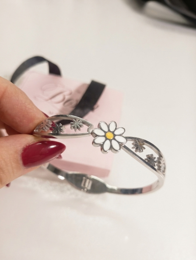 Pulsera esclava acero margarita