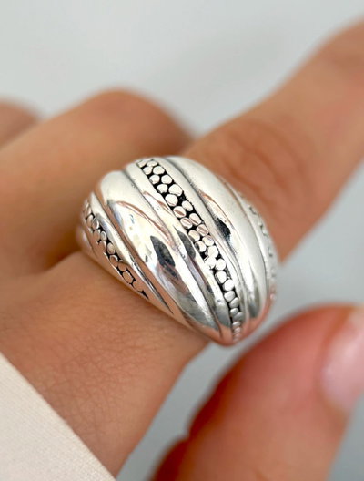 Anillo florentino plata italiana 925