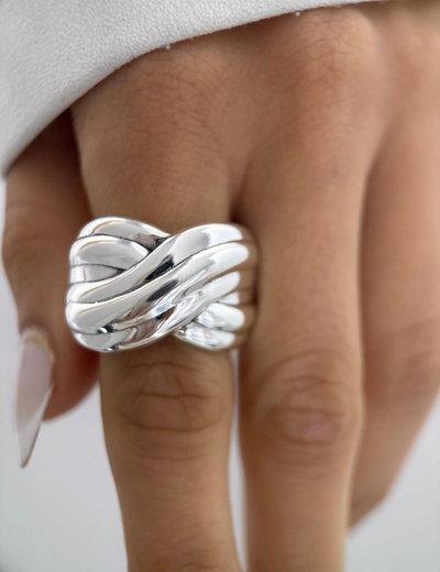 Anillo Lupe plata italiana 925