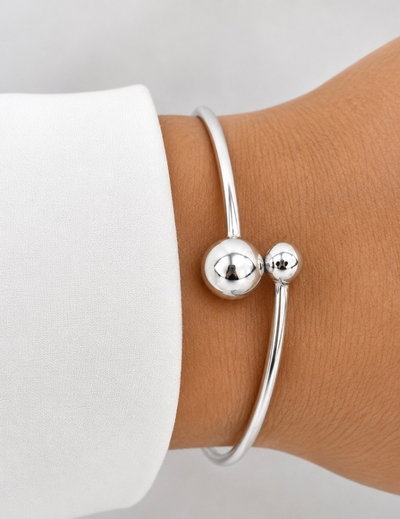 Pulsera mundo plata italiana 925