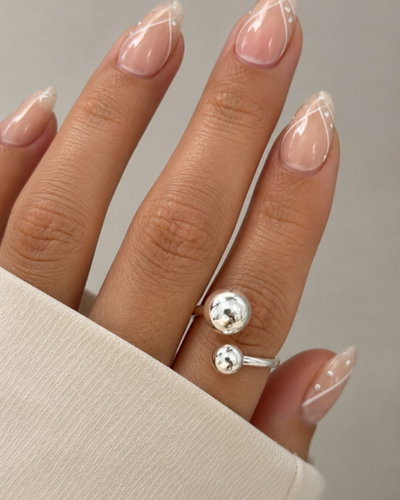 Anillo almas gemelas plata italiana 925