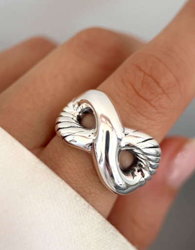 Anillo bubble plata italiana 925