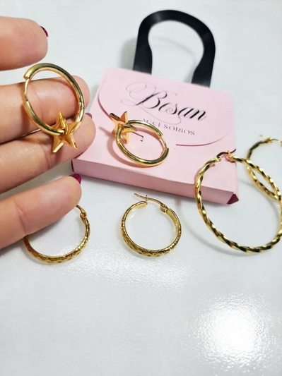 Argollas stars gold