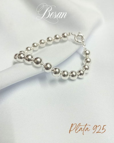 Pulsera bolitas plata 925