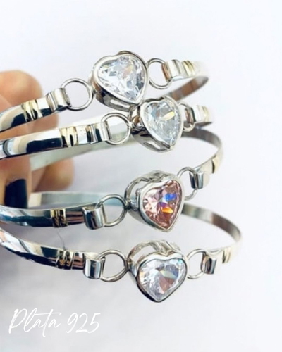 Pulsera esclava love plata 925 y oro 18k