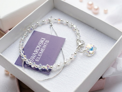 Pulsera swarovski ambar plata 925
