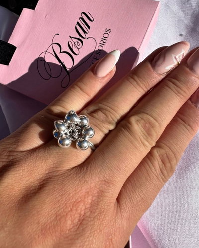 Anillo multi esferas plata italiana 925