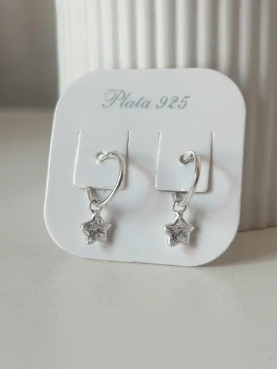 Aros star plata 925
