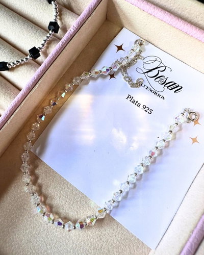 Tobillera plata 925 swarovski
