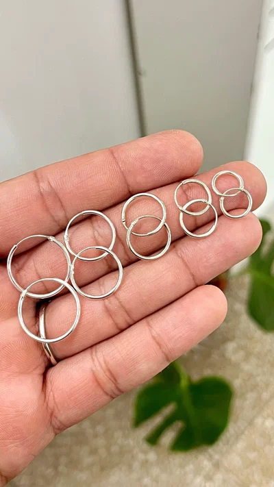 AROS PLATA 925 ARGOLLITAS LISAS