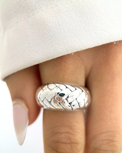 Anillo trigo plata italy 925