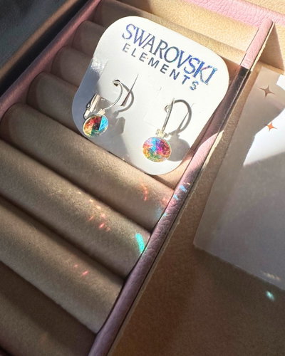 Aros Luz swarovski plata 925