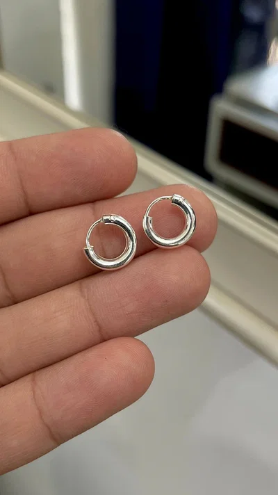 AROS PLATA 925 ARGOLLA GRUESA 12MM