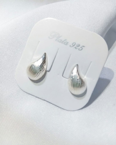 Gotas labradas plata 925