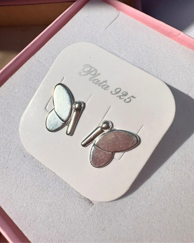 Aros mariposa plata 925