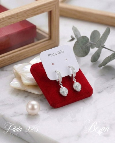 Aros fresa plata 925