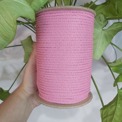 Cordón Tejido polipropileno Rosa pálido - 4mm
