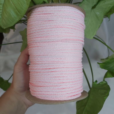 Cordón Tejido polipropileno Rosa Bebé - 4mm