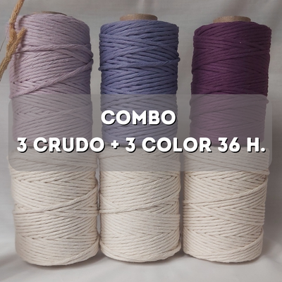 Combo 3 crudo 27 h. + 3 color 36 h. A elección 