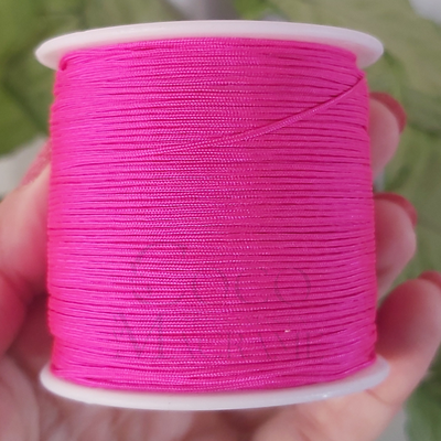 Cordon/hilo de seda 1mm - Fucsia