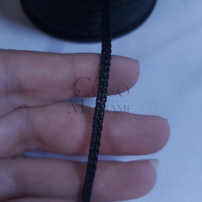 Cordón cola de rata polipropileno 3mm Negro - 100 mts